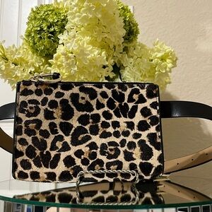 Rebecca Minkoff Calf Hair Convertable Clutch and Belt Bag Leopard design